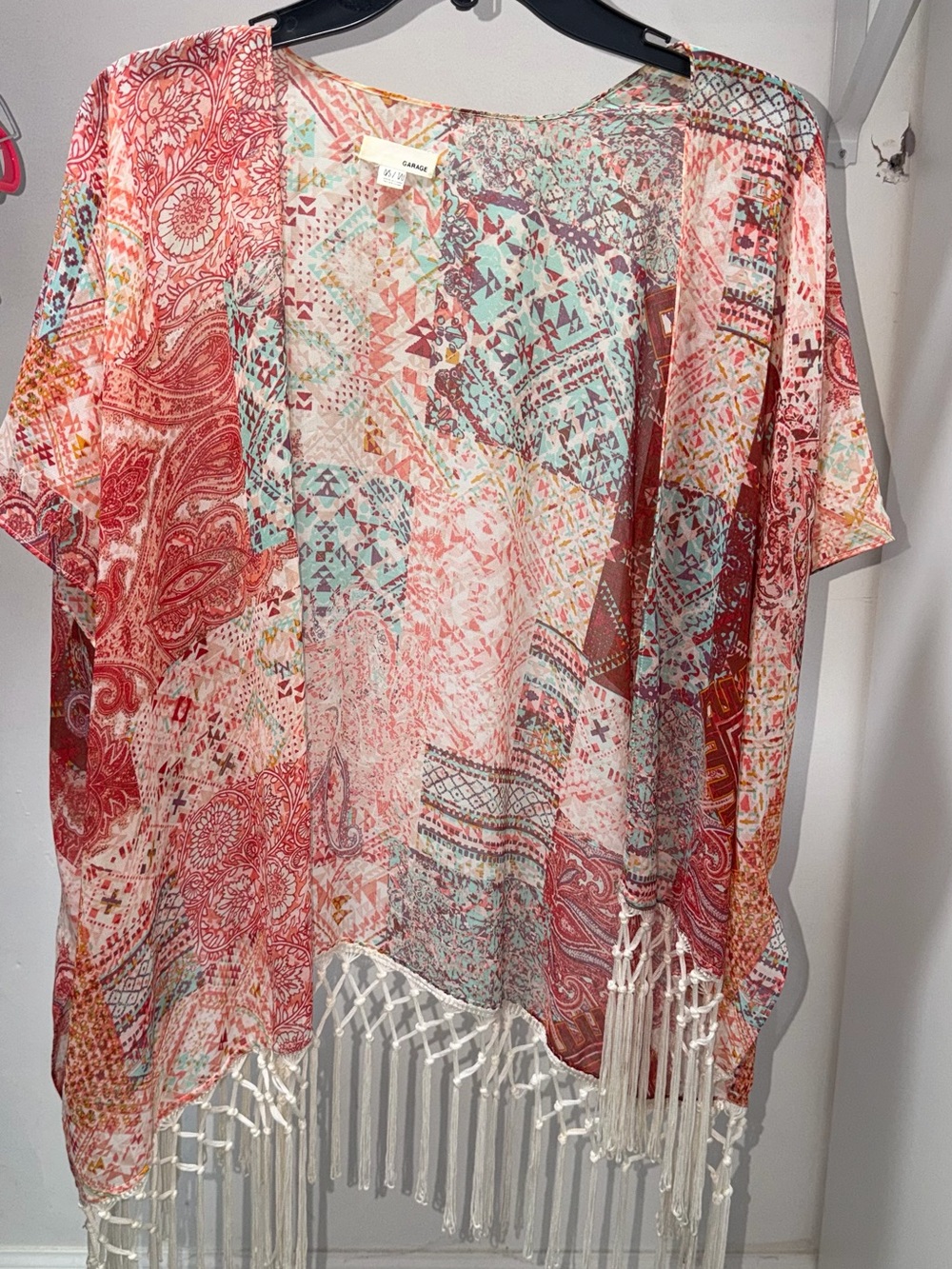 Garage Multicolor Geometric Boho Kimono